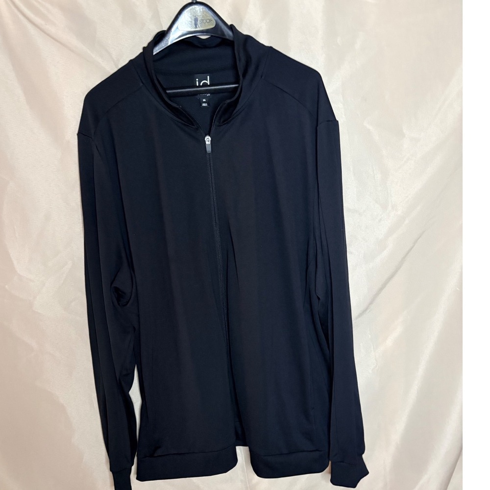 Ideology Woman's Full Zip Track Jacket Black Mock Neck Athleisure Size 3XL